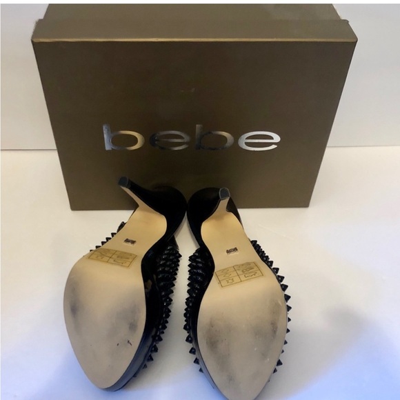 Bebe Devin Black Patent Studded
Heels Slingback - Picture 7 of 7